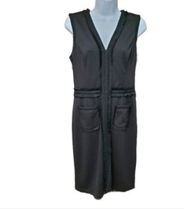 Karl Lagerfeld Paris Black Knit Sheath Dress Size 6